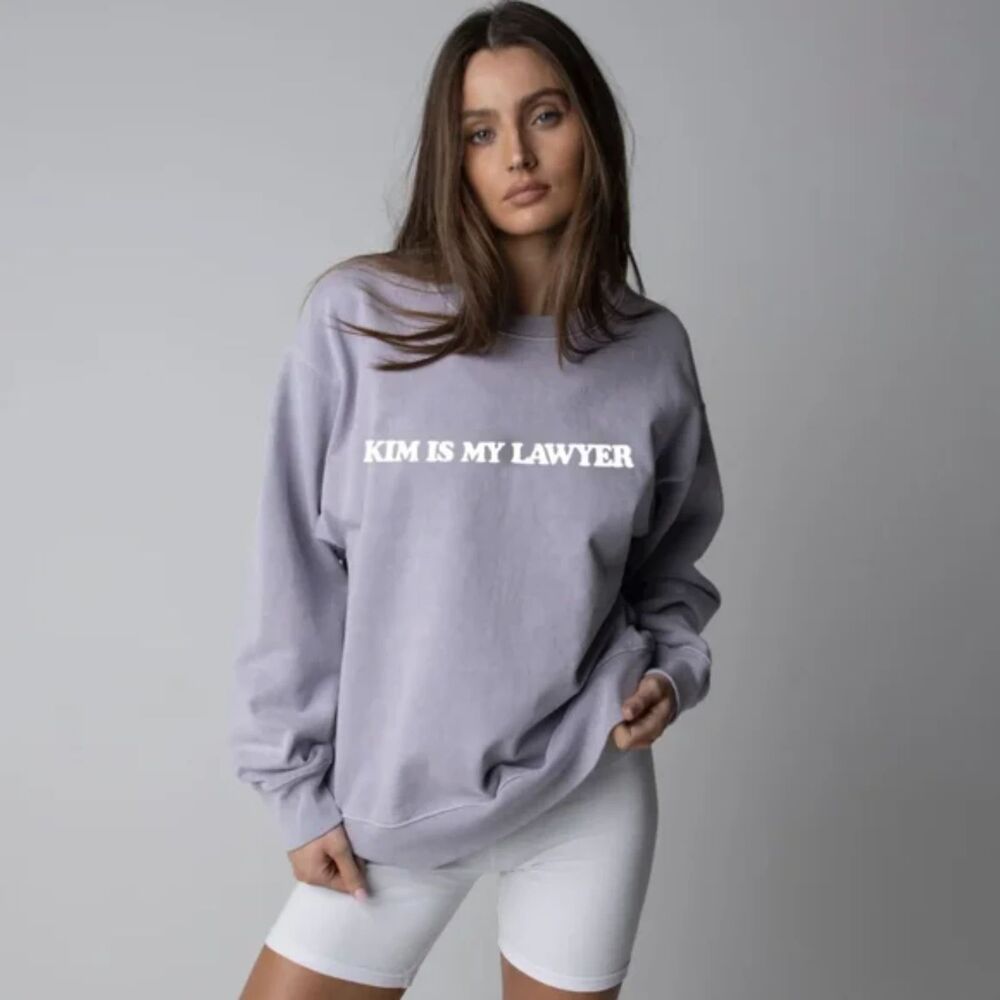 TALENTLESS Kim Is My Lawyer Crew Neck Sweatshirt - Pastel M